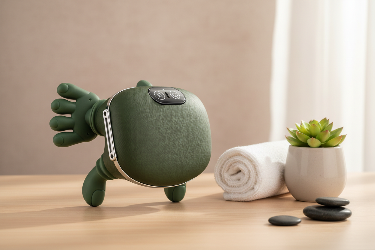 Rechargeable Neck and Shoulder Massager in Wellness Setting